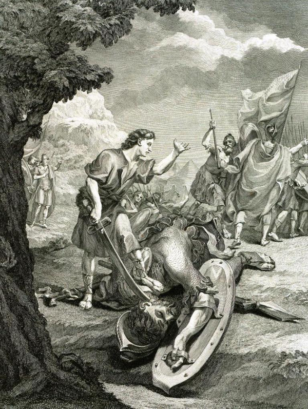David hugger Hofvedet af Goliath  Lymann  Johannes Samuel  1765